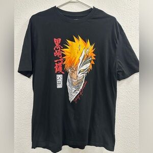 BLEACH Ichigo Kurosaki Anime Character Print T-Shirt Men's L